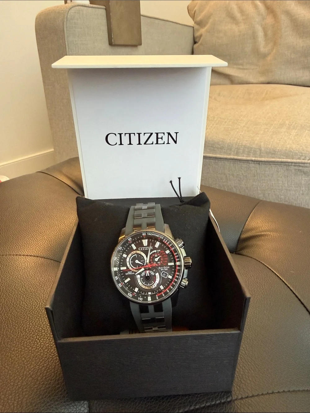Citizen Black and Red Sport Chronograph Watch